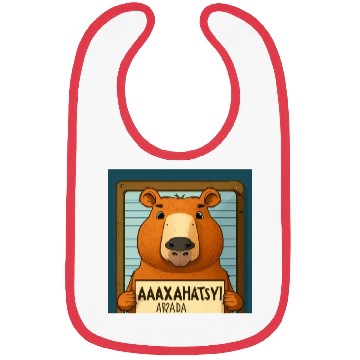 Discover Capybara Mugshot Outlaw: Wanted for 93 Felonies Na Bibs