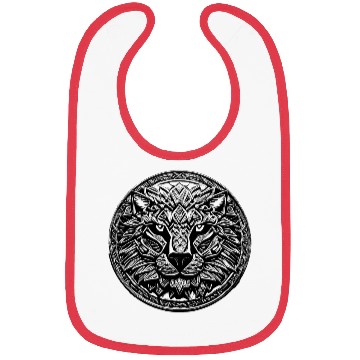 Discover Lion Abstract Ornament Mandala | Lion Design Bibs