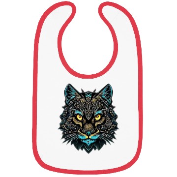 Discover Cat Abstract Ornament Mandala | Cat Design Bibs