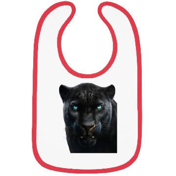 Discover Black panther with blue eyes design wild animal Bibs