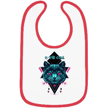 Discover geometric cat Bibs