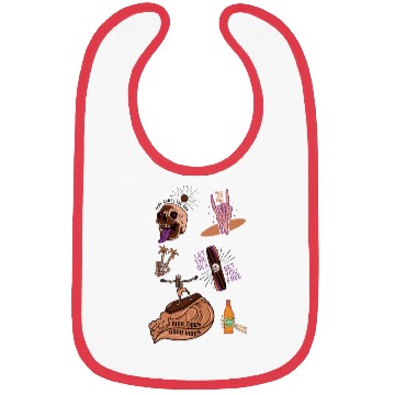 Discover Brown Purple Skeleton Bibs