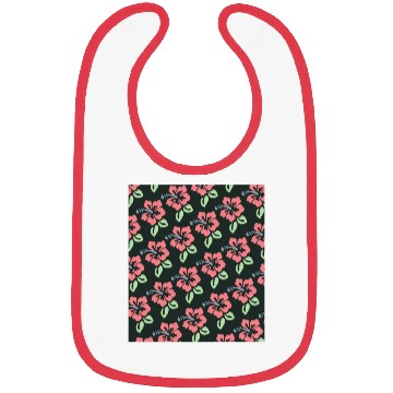 Discover hibiscus flowers pattern | vintage design Bibs
