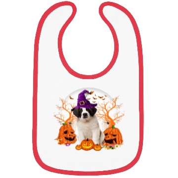 Discover Dog Halloween Saint Bernard Dog Jack O Lantern Bibs