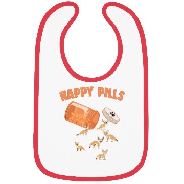Discover Happy Pills Fennec Fox Funny Fennec Foxes Lover Bibs