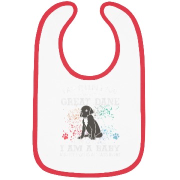Discover Black Great Dane Mom Puppy Baby Dog Mothers Day Bibs