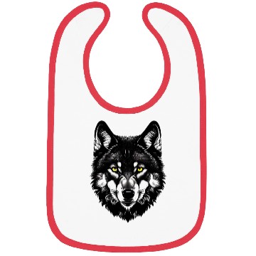 Discover Golden Eyes Wolf Graphic Bibs