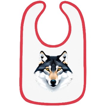 Discover Wolf howling at the moon graphic Bibs