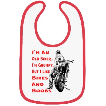Discover I’m A Grumpy Old Biker ©WhiteTigerLLC.Com Bibs