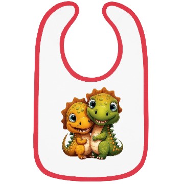 Discover Cute dino dinosaur siblings brothers kids love Bibs