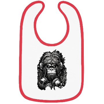 Discover Black and white gorillas, Digital Illustration, Bibs