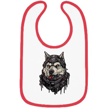 Discover Dog wolf pilot, scifi , Digital Illustration, Bibs