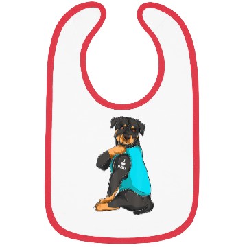 Discover Rottweiler I Love Dad Tattoo Apparel Bibs