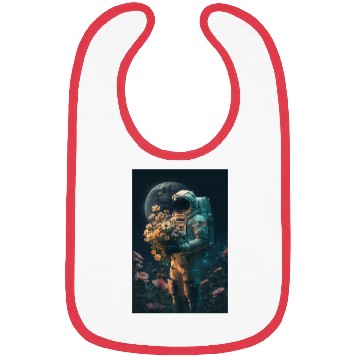 Discover Astronaut Gazing at Stars Surreal Sci-Fi Universe Bibs