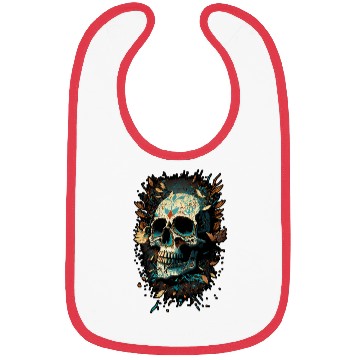 Discover Skull Dia de los Muertos Halloween Tattoo Gift Bibs