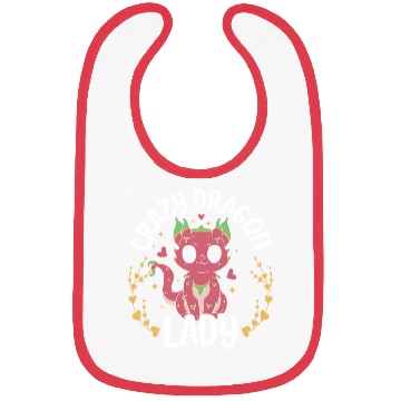 Discover Crazy Dragon Lady Mythical Creature Dragon Lover Bibs