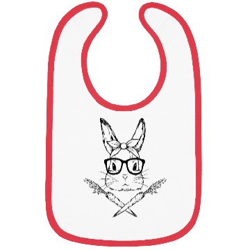 Discover Jolly Roger Easter Bunny with Carrot Cross Bones Bibs