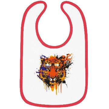 Discover Colorful Tiger face art Bibs