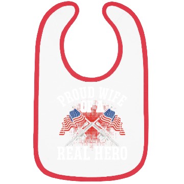 Discover Soldier proud wife of real hero military army Bibs