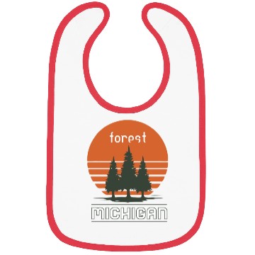 Discover Michigan forest Sunset Bibs