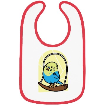 Discover Cartoon Parakeet Bird I Kids Parakeet Bibs