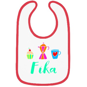 Discover Fika Swedish Sweden Coffee Break Bibs