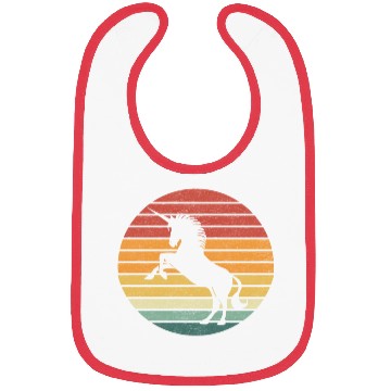 Discover Unicorn Lover - Vintage Sunset Unicorn Bibs