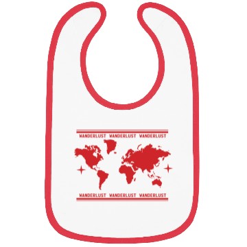 Discover Vacation Explore Holidays World Map Wanderlust Bibs