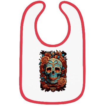 Discover Skull Dia de los Muertos Halloween Tattoo Bibs