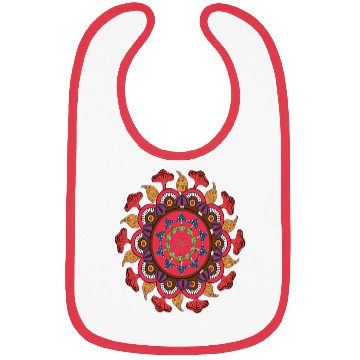 Discover Magic Mushroom Mandala Bibs