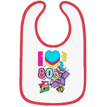 Discover I Love 80s funny 80s women style Bibs