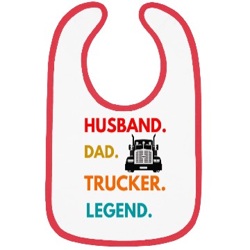 Discover Husband Dad Trucker Legend Bibs