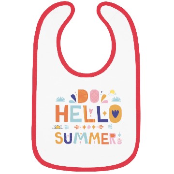 Discover Hello Summer Art | Fun Colorful Summer Quote Bibs