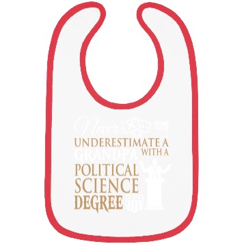 Discover Power Grandpa With Political Science Degree Bibs