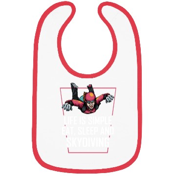 Discover Skydiving Life Simple Eat Sleep Bibs