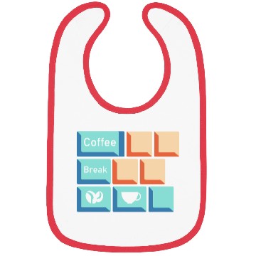 Discover Coffee Break Keyboard Key Caffeine Lover Relatable Bibs