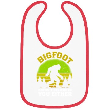 Discover Bigfoot Mountain fan Hiker funny Nature boy Bibs