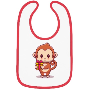 Discover Cute Monkey Holding Bibs
