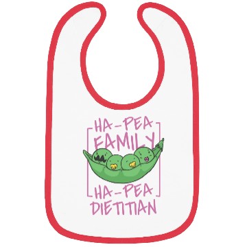 Discover Dietitian Ha Pea Cartoon Bibs