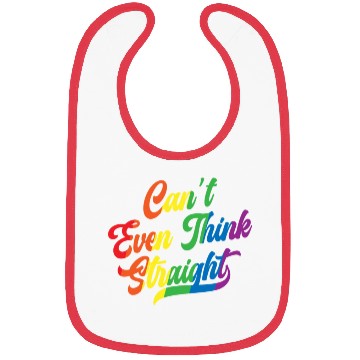 Discover Can't Even Think Straight Rainbow Pride Month Gay Bibs