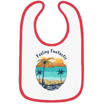 Discover Feelin Fantastic Beach Palm Trees Summer Vacation Bibs