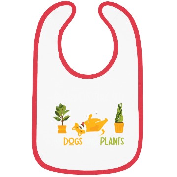 Discover Easily Distracted by Dogs And Plants Bibs