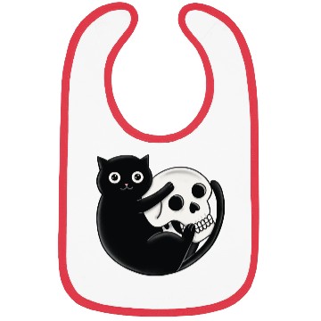 Discover Cat And Skull Bibs