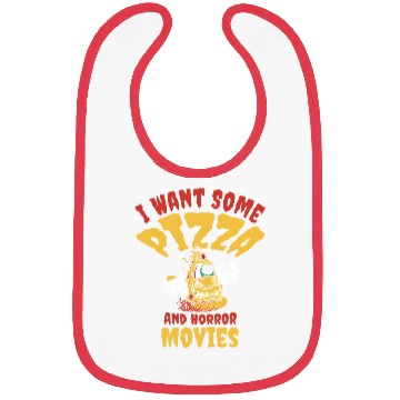 Discover Halloween Pizza Monster Scary Pizza Lover Food Bibs