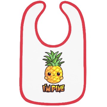 Discover i'm pine funny pineapple design Bibs