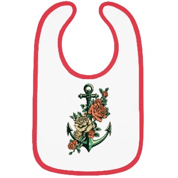 Discover Anchor Roses Tattoo Sailor Nautical Water Ship Bibs