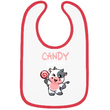 Discover Candy Queen I Lollipop I Cow I Kids I Candy Bibs