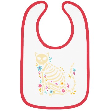Discover Halloween Cat Skeleton Bibs