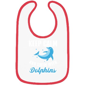 Discover Keep Calm And Swim With Dolphins Bibs