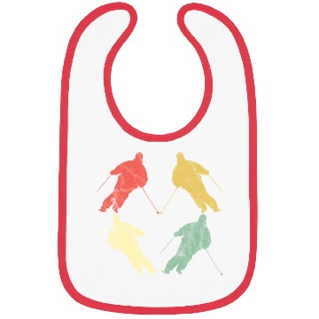 Discover Skiing Lover Retro Vintage Bibs